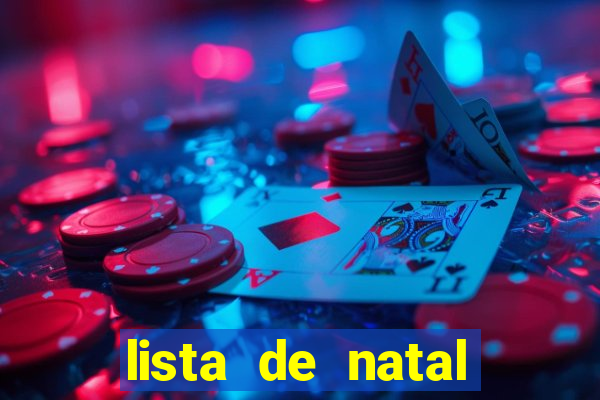 lista de natal para imprimir